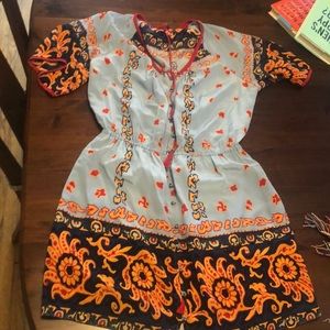 Silk print dress